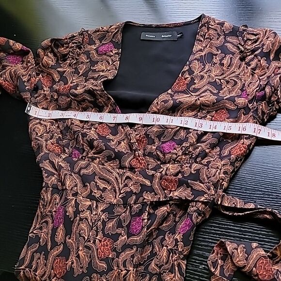 PROENZA SCHOULER PAISLEY PRINT GEORGETTE WRAP TOP - Picture 9 of 13